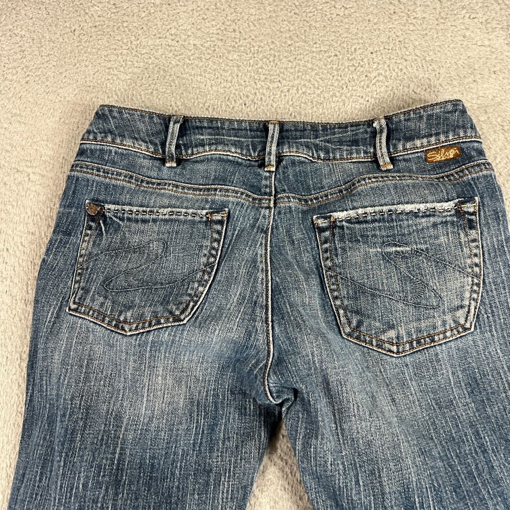 Y2K Silver Jeans Julia Bootcut Jeans Womens 30x32 Blue Dark Wash Stretch Denim - Picture 13 of 13